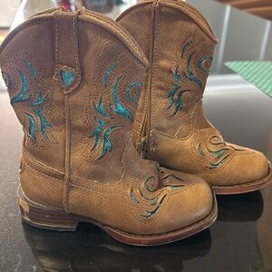 Roper Toddlers Glitter Breeze Boots, Tan 8